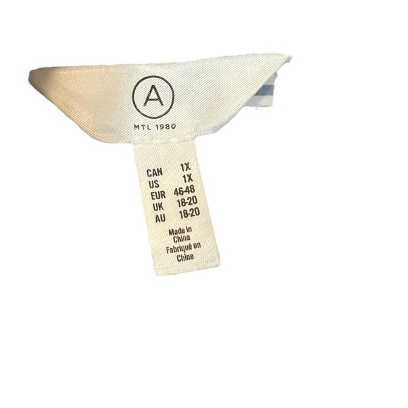 An Addition Elle striped shirt in size 1X - Picture 4 of 7